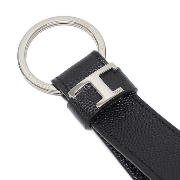 25AWモデル トッズ TOD S Tタイムレス メタルロゴ キーホルダー ブラック XAMTSIGA200 UGA B999 2025-26AW goods WWW_SMP1DAWEKUDUS_SCH_ID