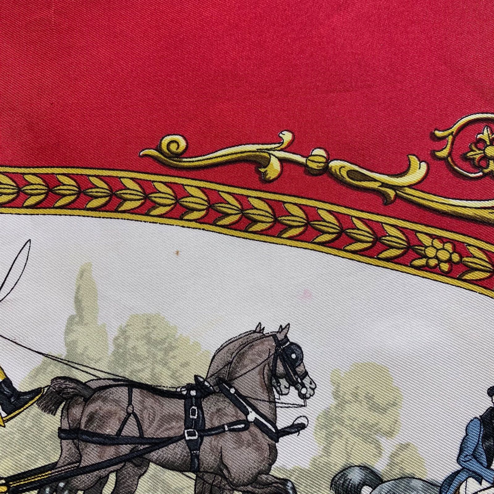 エルメス カレ90 LA PROMENADE DE LONGCHAMPS シルクスカーフ 