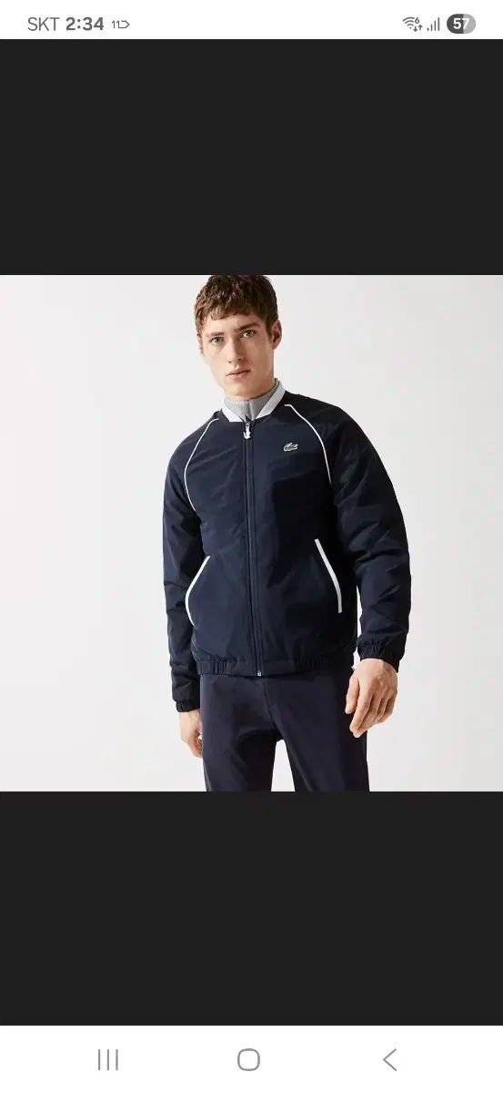 ラコステ ダブルジップアップ ゴルフ ジャケット 軽量 アウター ジャンパー 48