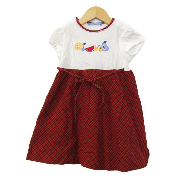 ファミリア ワンピース 日本製 コットン トップス キッズ 女の子用 100