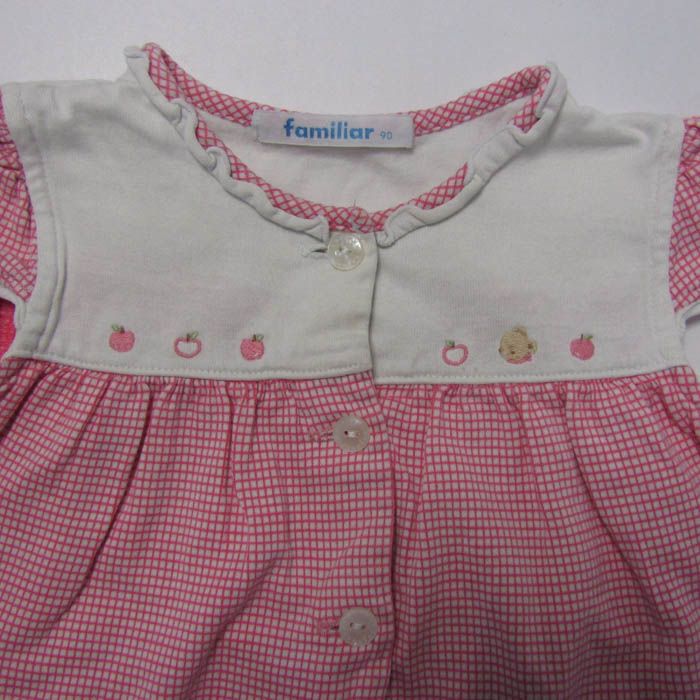 ファミリア ワンピース トップス ベビー 女の子用 90サイズ ホワイト