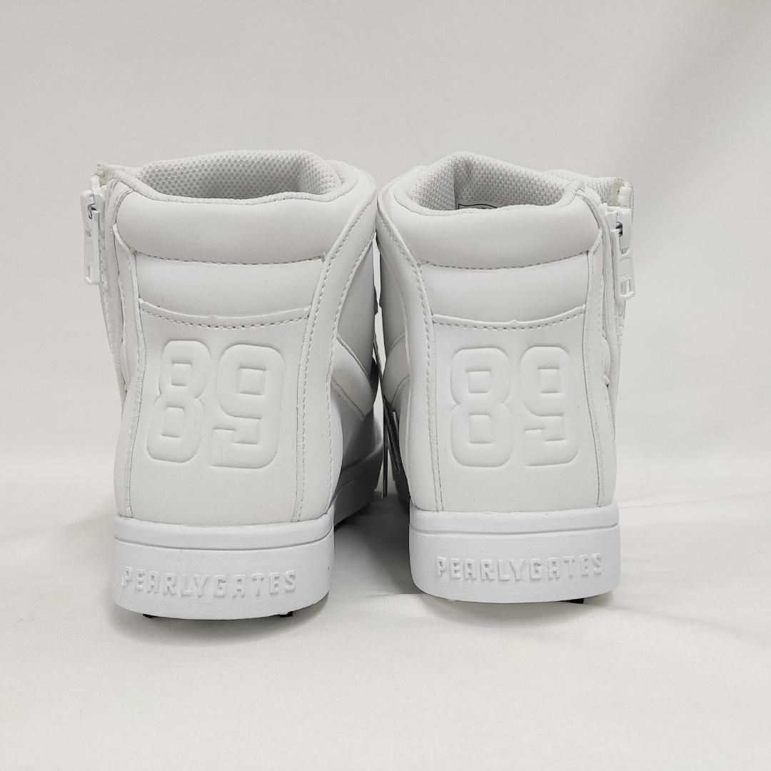 新品 未使用 パーリーゲイツ ミドルカット ゴルフシューズ ホワイト