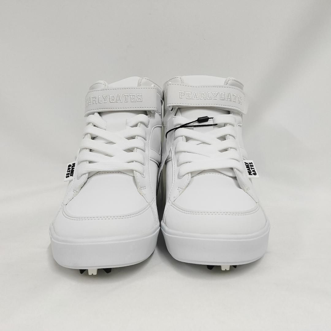 新品 未使用 パーリーゲイツ ミドルカット ゴルフシューズ ホワイト