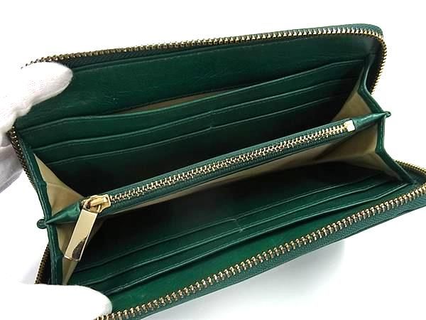 未使用　TORY BURCHトリーバーチ　レザーラウンドジップ財布　グリーン TORY BURCH（トリーバーチ） レザー グリーン ラウンドファスナー 長