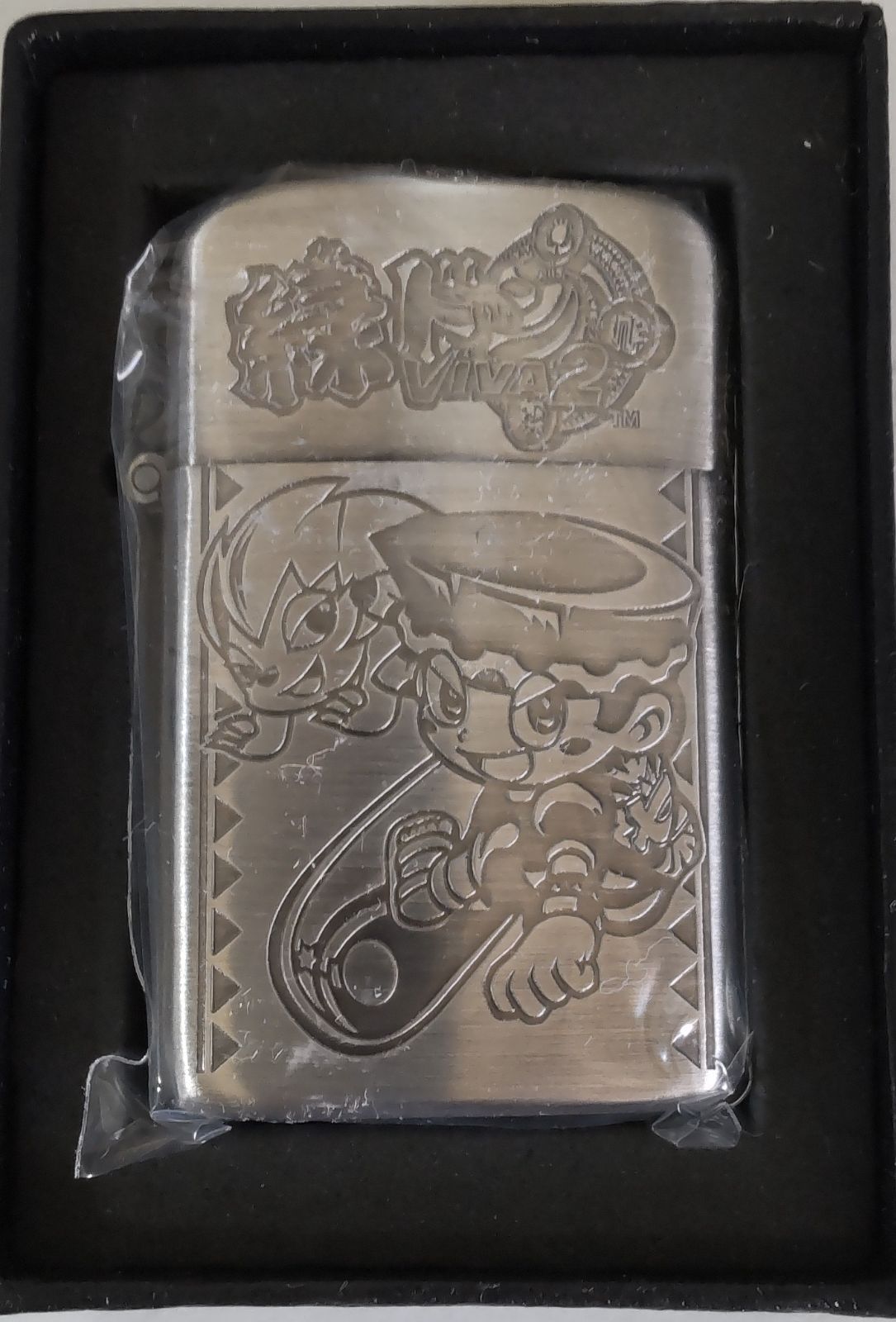 Ronson ロンソン タイフーンオイルライター パチスロ緑ドン VIVA2 A柄