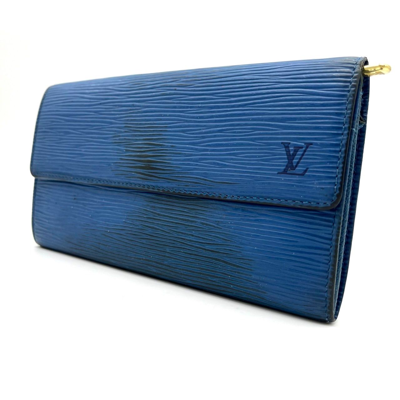 長財布　LOUIS VUITTON エピレザー　ブルー系 ✨良品✨ Louis Vuitton ルイヴィトン 長財布 ロングウォレット 折財布