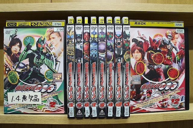 DVD 仮面ライダー OOO オーズ 2～12巻 1 4巻 計10本set ケース無し発送 レンタル落ち ZX1017