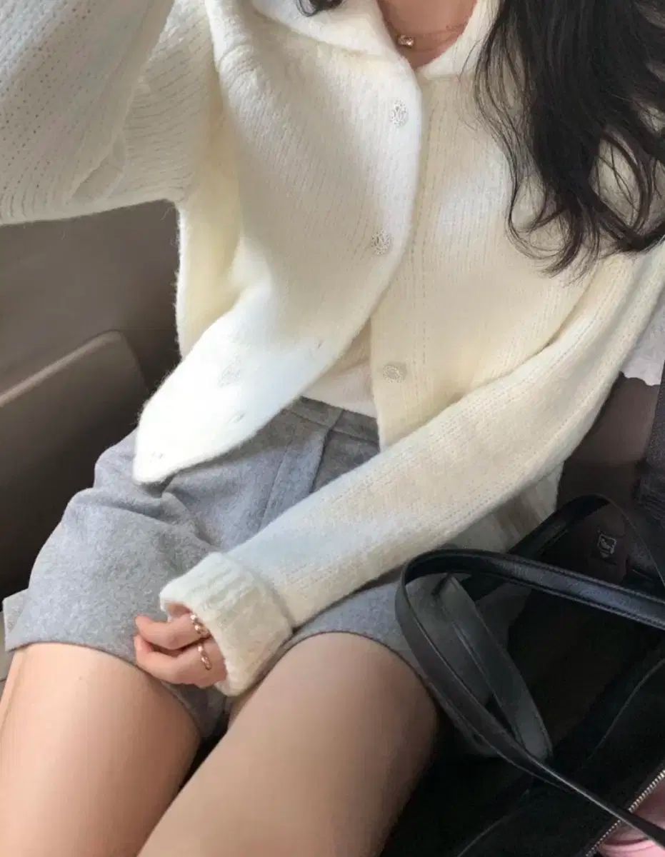 ルプレーン グレー カシミア ショーツ