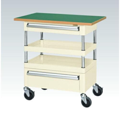 5営業日で発送 サカエ CSパールワゴン中量タイプ 引出し 天板付 アイボリー CSP-7582ACTFSEI 2229869