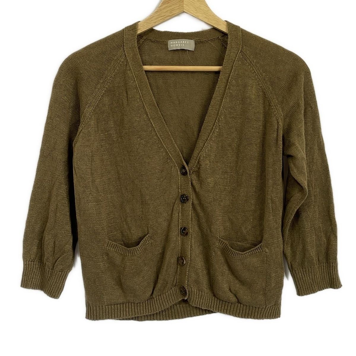 【新品】マーガレットハウエル　サイズ2 レディースMサイズ　ブラックカーディガン 新品】マーガレットハウエル サイズ2 レディースMサイズ ブラック