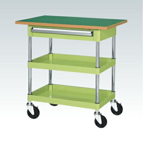 5営業日で発送 サカエ CSパールワゴン中量タイプ 引出し 天板付 グリーン CSP-7582ATFNU 2229862