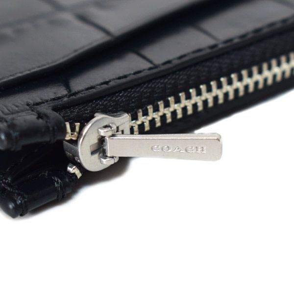 コーチ メンズ カードケース COACH クロコダイル エンボスドレザー