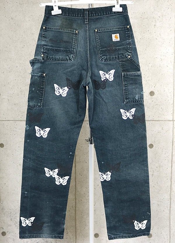 About Dreams 銀座店 アバウトドリームズ カーハート バタフライ デニム パンツ メンズ size 28 ブラック系 101057