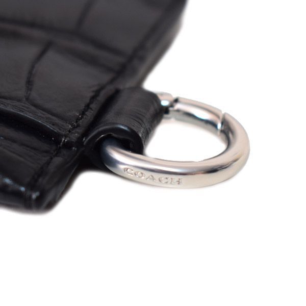 コーチ メンズ カードケース COACH クロコダイル エンボスドレザー