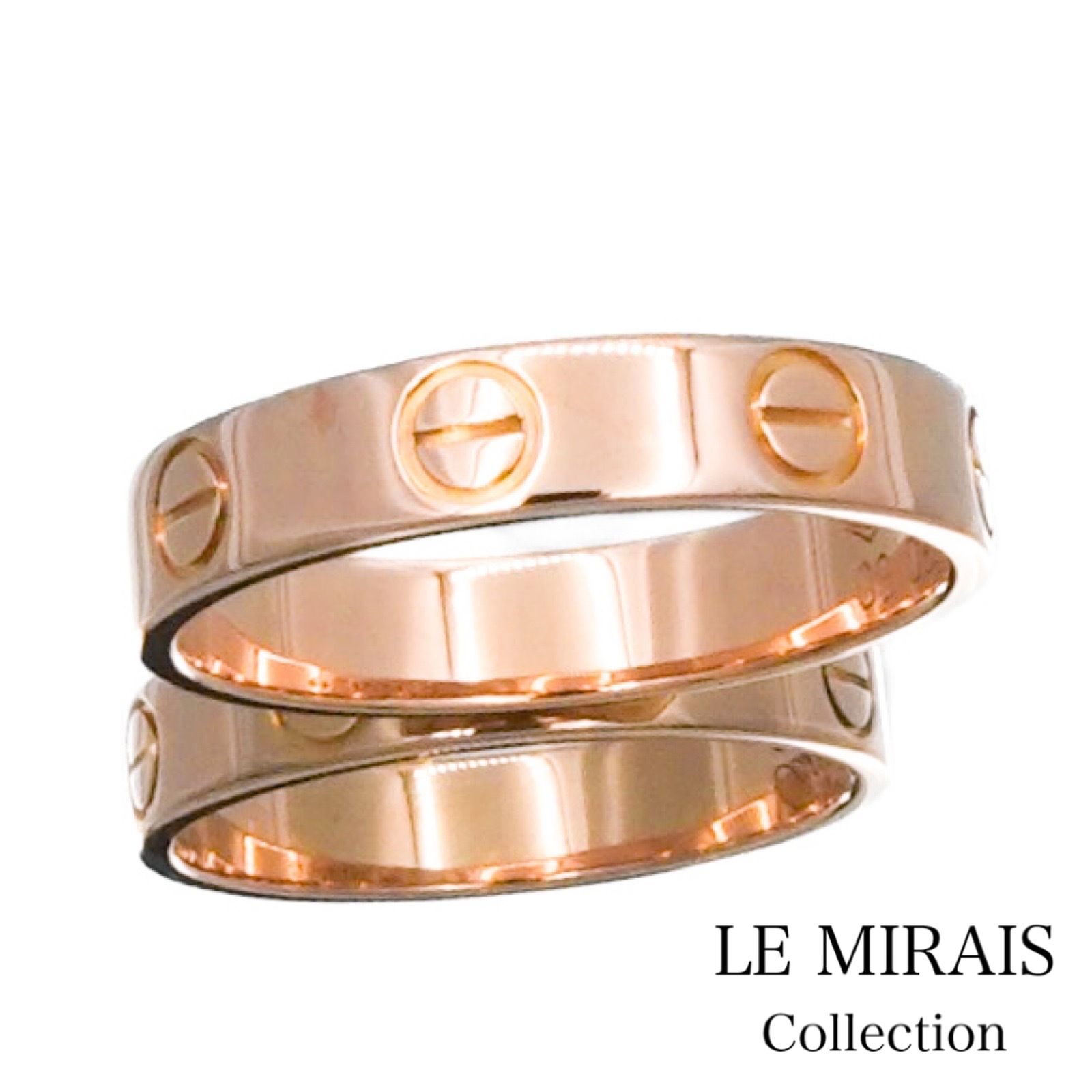 仕上済 カルティエ ミニラブリング PG 10号 10 50 K18PG メンズ リング 指輪 CARTIER