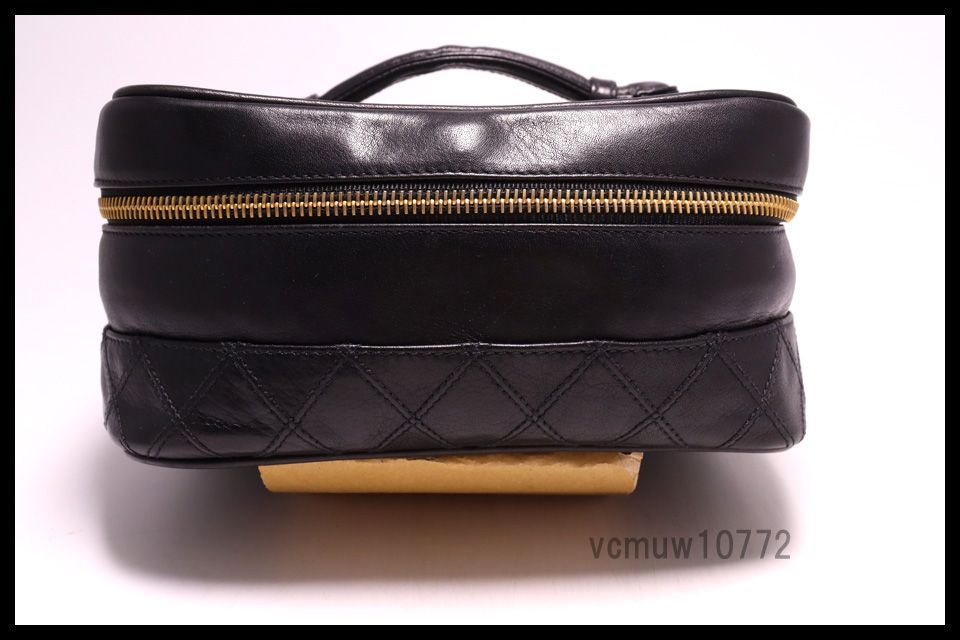 美 CHANEL 1番台 ビコローレ GD金具 レザー バニティバッグ シャネル 1030id749-2K