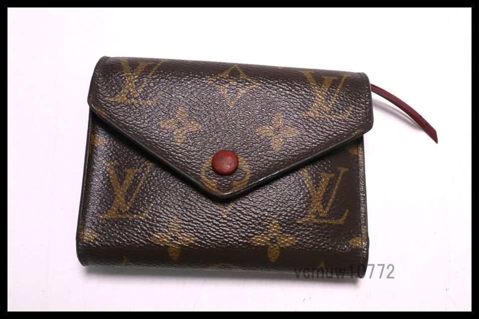 近年モデル 美 LOUIS VUITTON モノグラム ポルトフォイユヴィクトリーヌ レザー 3つ折り財布 ルイヴィトン 1030kw933375