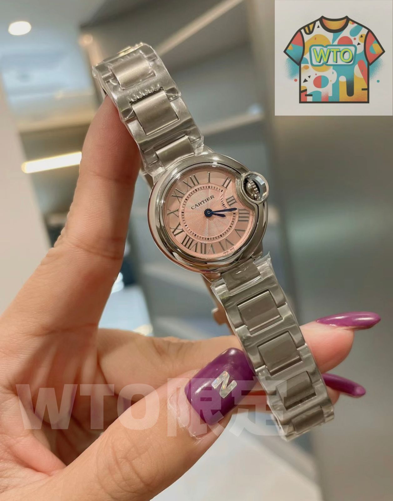 ご 大 です Cartier カルティエ ブルーバルーン ピンクプレート 自動巻き|WTO通販| -WTO店名をご ください-WTO輸入-WOB50