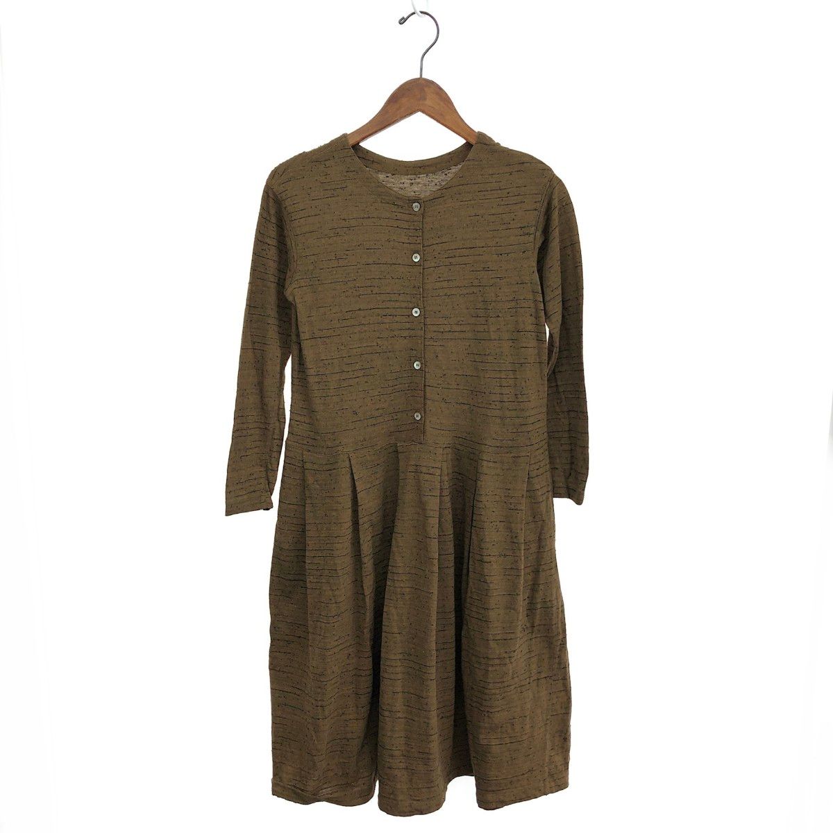 JURGEN LEHL ヨーガンレール コットンウール長袖ワンピース サイズ:M