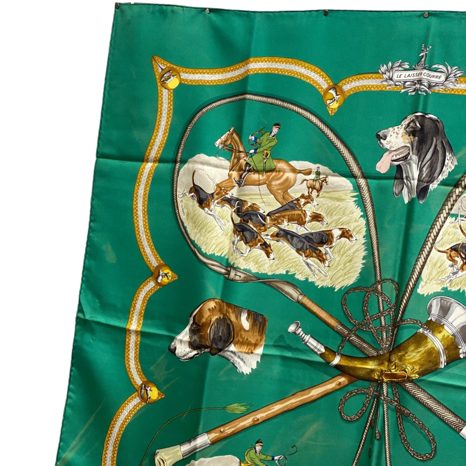 HERMES エルメス カレ90 猟犬 LE LAISSER COURRE HERMES エルメス カレ