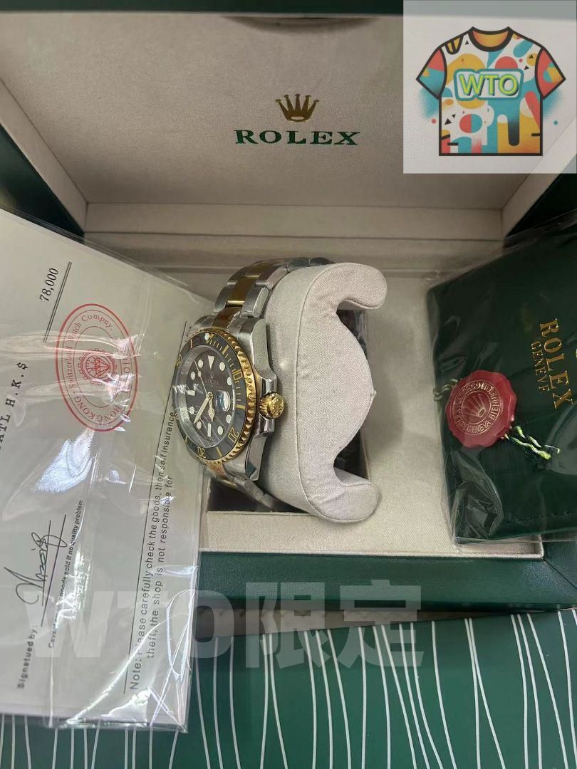 ROLEX 自動巻き時計 ブラック ゴールド｜WTO通販｜ -WTO店名をご ください-WTO輸入-VCS 01