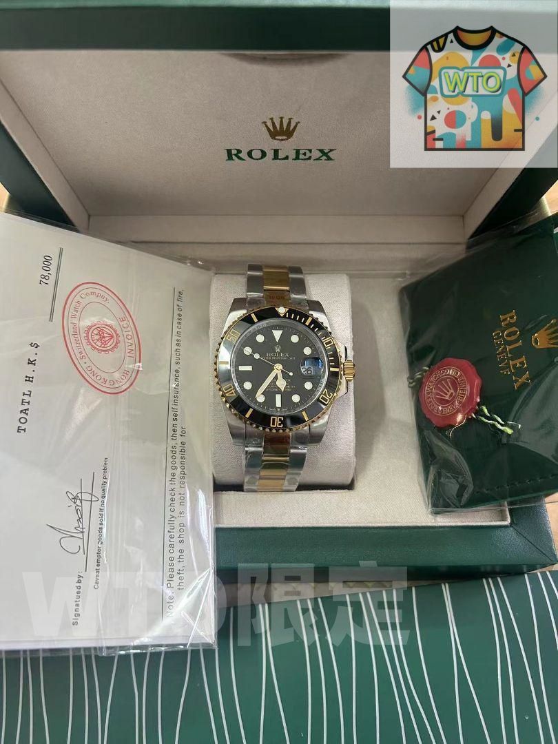 ROLEX 自動巻き時計 ブラック ゴールド｜WTO通販｜ -WTO店名をご ください-WTO輸入-VCS01