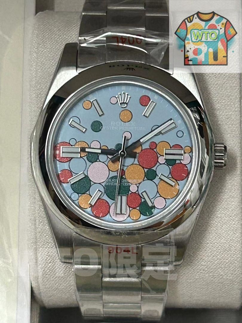 ROLEX 自動巻き時計 カラフルドットデザイン｜WTO通販｜ -WTO店名をご ください-WTO輸入-ZTJ 87