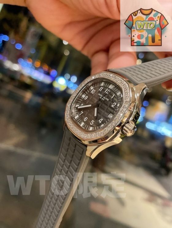 ご 大 です パテックフィリップのスーパーピンクの腕時計です 黒色 白 自動巻き｜ ｜ --WTO輸入2