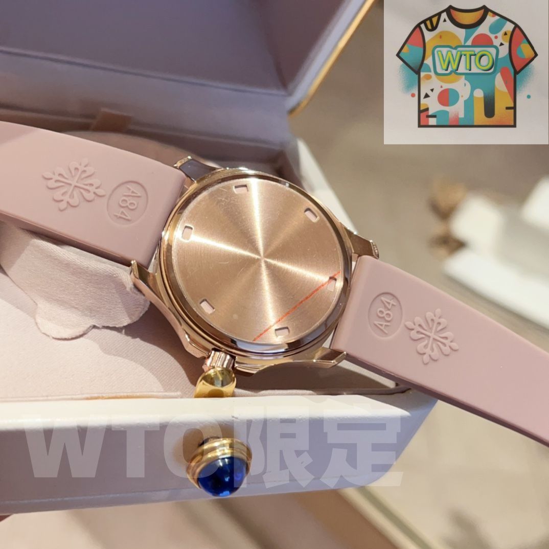  ご 大 です パテックフィリップのスーパーピンクの腕時計です 黒色 白 自動巻き WTO輸入2 腕時計(クォーツ) 腕時計(アナログ)