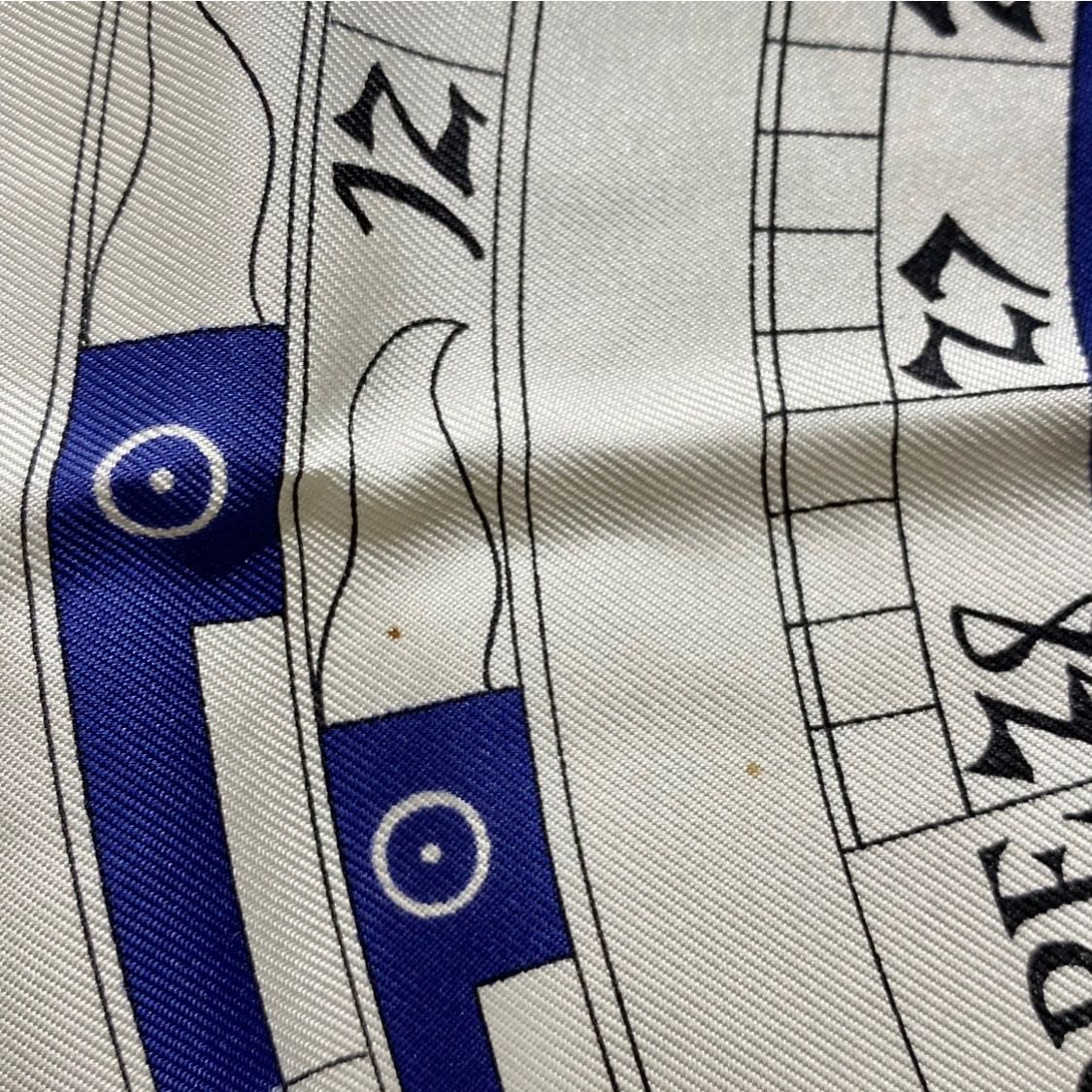 エルメス カレ90 DIES ET HORE シルクスカーフ 占星術 ダークブルー