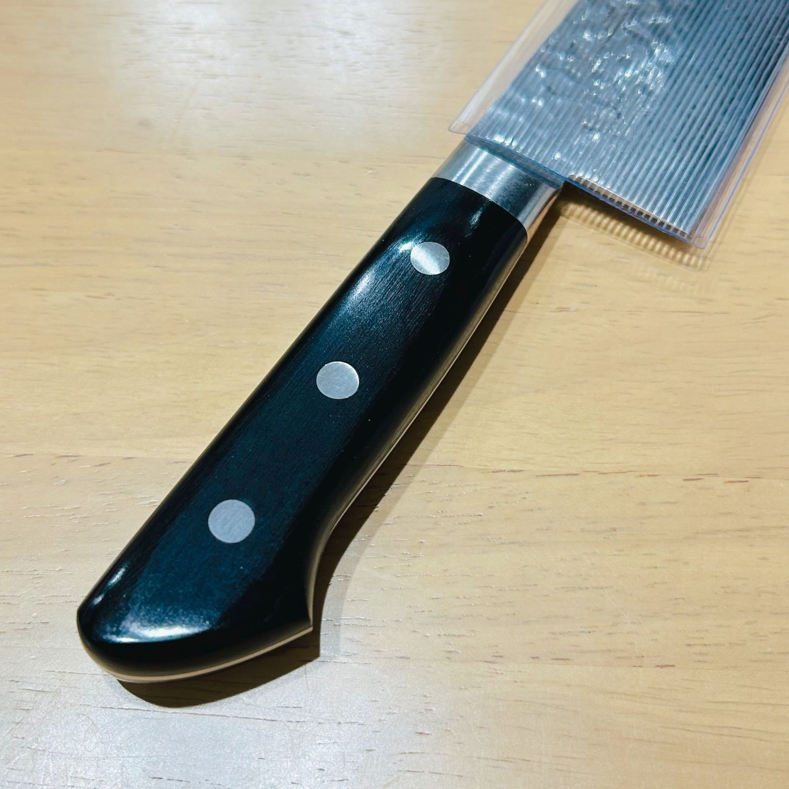 大 堺孝行 ダマスカス 牛刀包丁 210mm 33層槌目 積層強化木