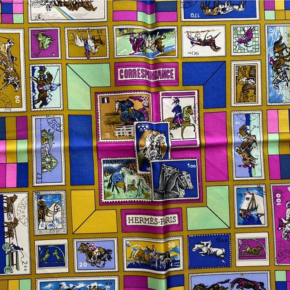 CORRESPONDANCE シルクスカーフ