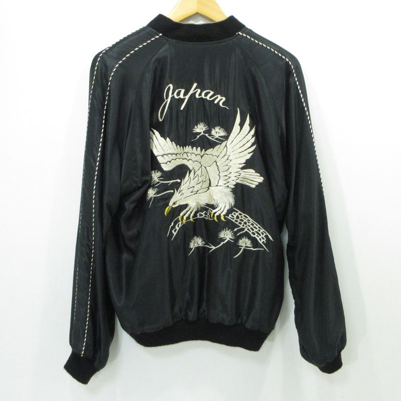 三重本店 TAILOR TOYO 東洋エンタープライズ テイラートウヨウテイラートーヨー スーベニアジャケット スカジャン WHITE EAGLE×WHITE TIGER TT13467 ブラック サイズ L 93
