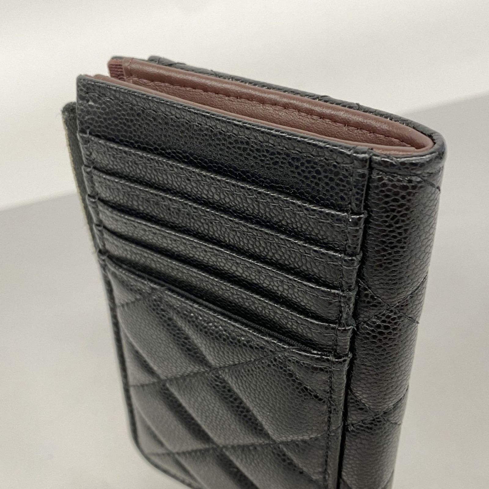  シャネル Chanel 財布 コインケース マトラッセ キャビアスキン ブラック シャンパンレディース コインケース 小銭入れ 小物