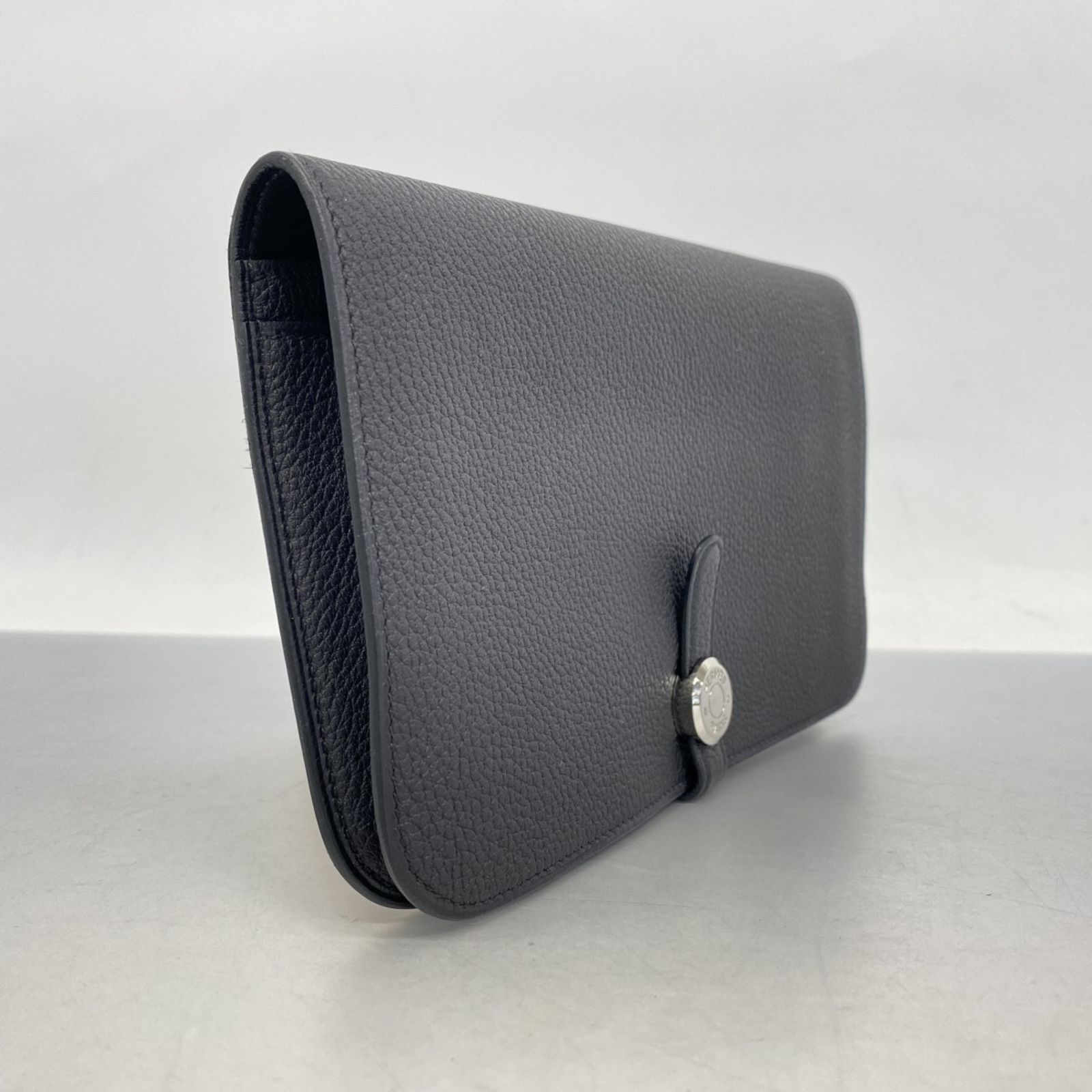 エルメス Hermes 長財布 ドゴンGM トリヨンクレマンス ブラック W刻印メンズ レディース