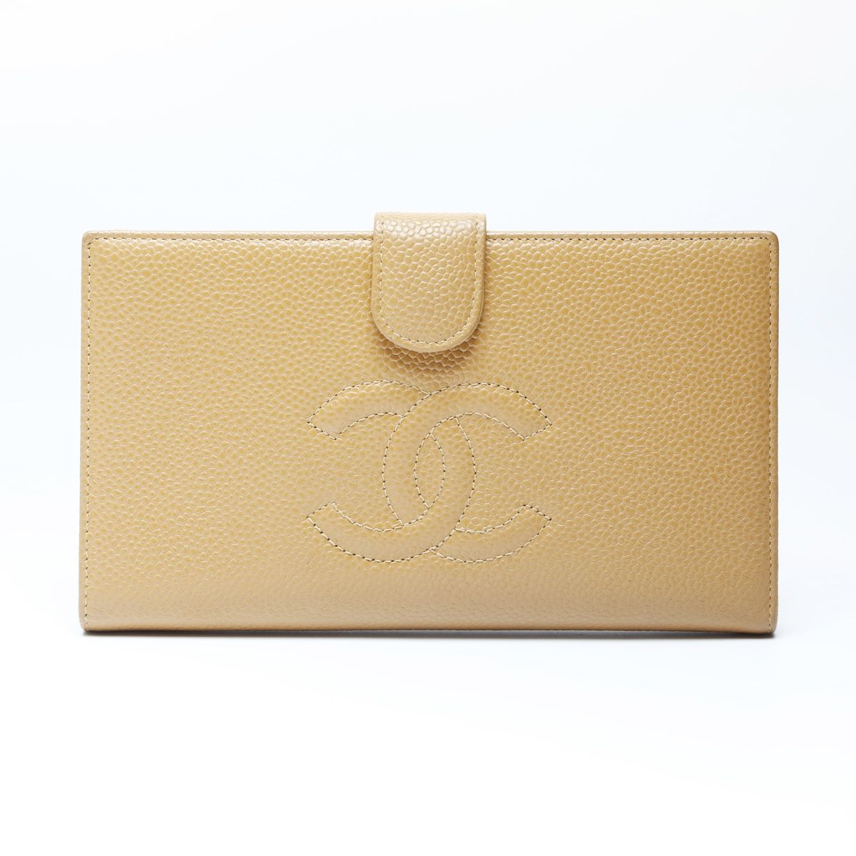 CHANEL シャネル 長財布 8番台 2003-2004 キャビア スキン ココマーク