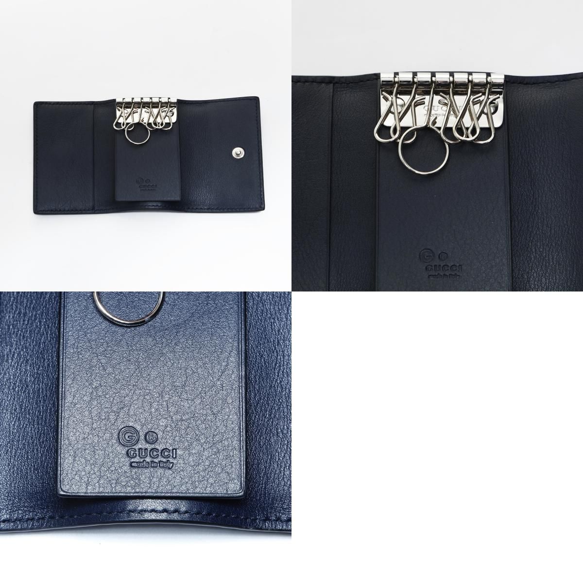  GUCCI グッチ キーケース マイクロ GG シマ レザー その他 小物