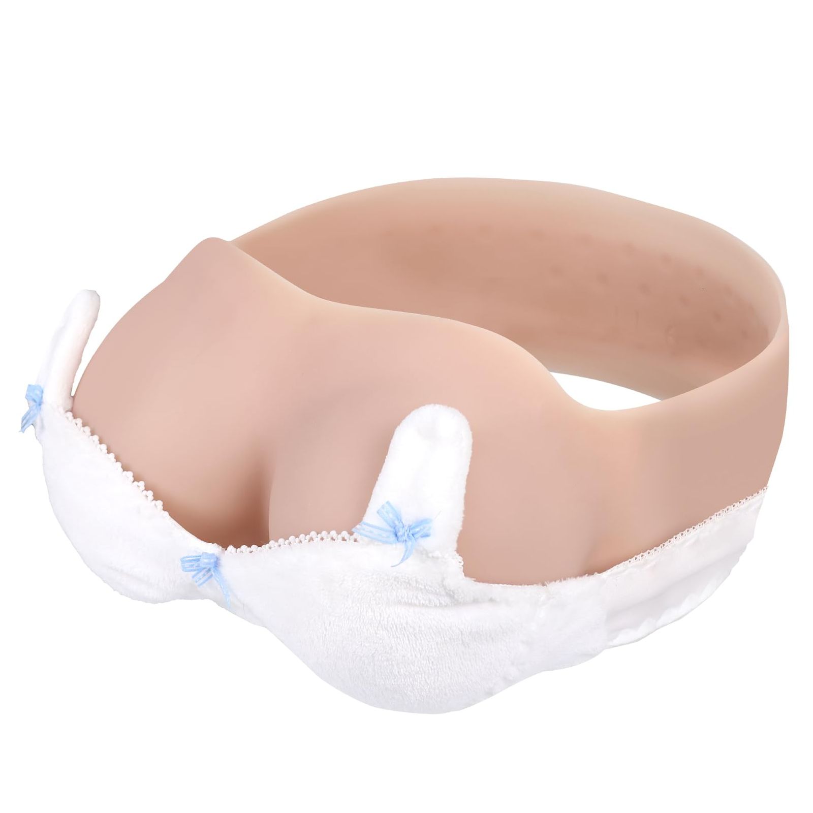 Funxzior シリコンバスト シリコン胸 人工乳房 ボートネックチューブトップ式 偽娘用 偽乳仮装用 コスプレ変装用 コットン充填 cカップ アジア系黄色