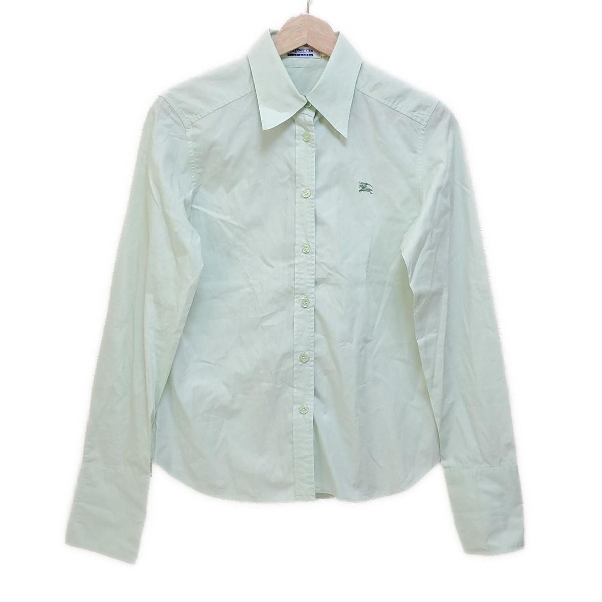 Burberry Blue Label バーバリーブルーレーベル 長袖シャツブラウス サイズ38 M レディース ライトグリーン