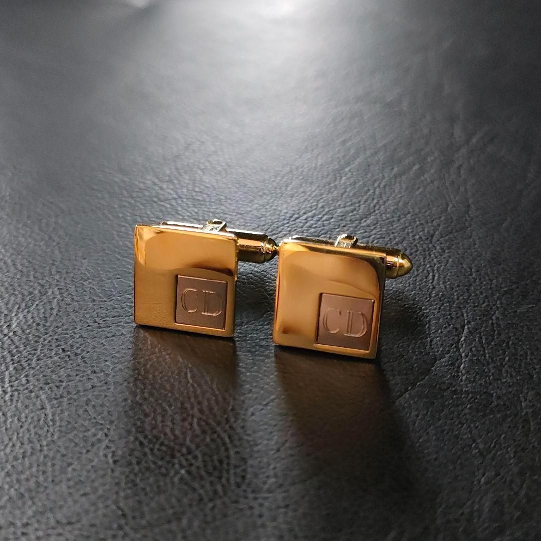 Dior ディオール カフス ゴールド スクエア CDロゴ シルバー