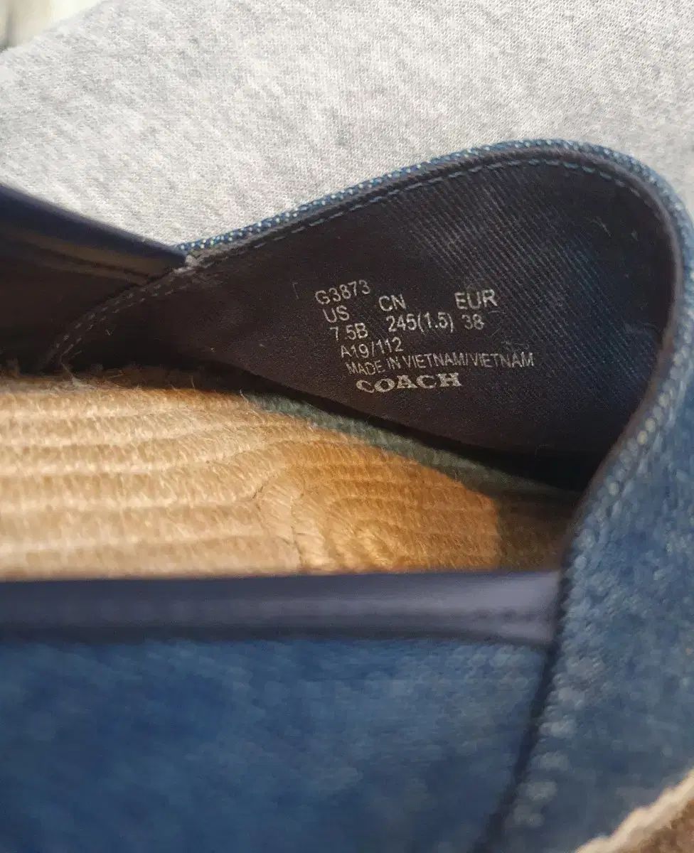 COACH デニム エスパドリーユ スリッポン レディースシューズ 235 mm