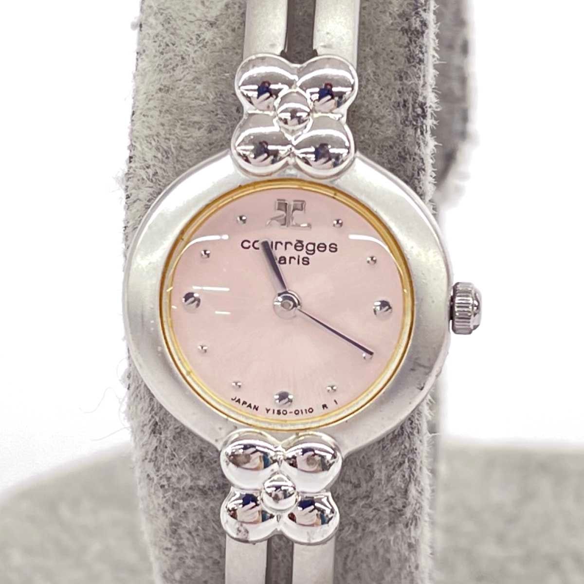 Courreges クレージュ ブレスウォッチ 腕時計 クォーツ/SS/ Y150-0110