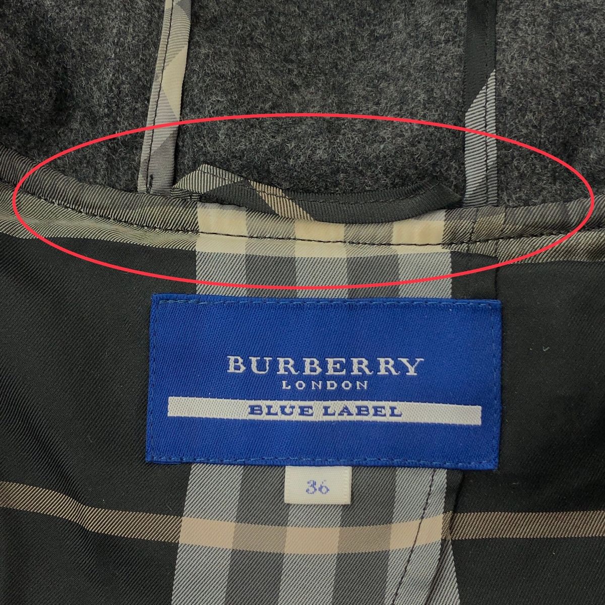 BURBERRY BLUE LABEL バーバリーブルーレーベル ショートダッフル