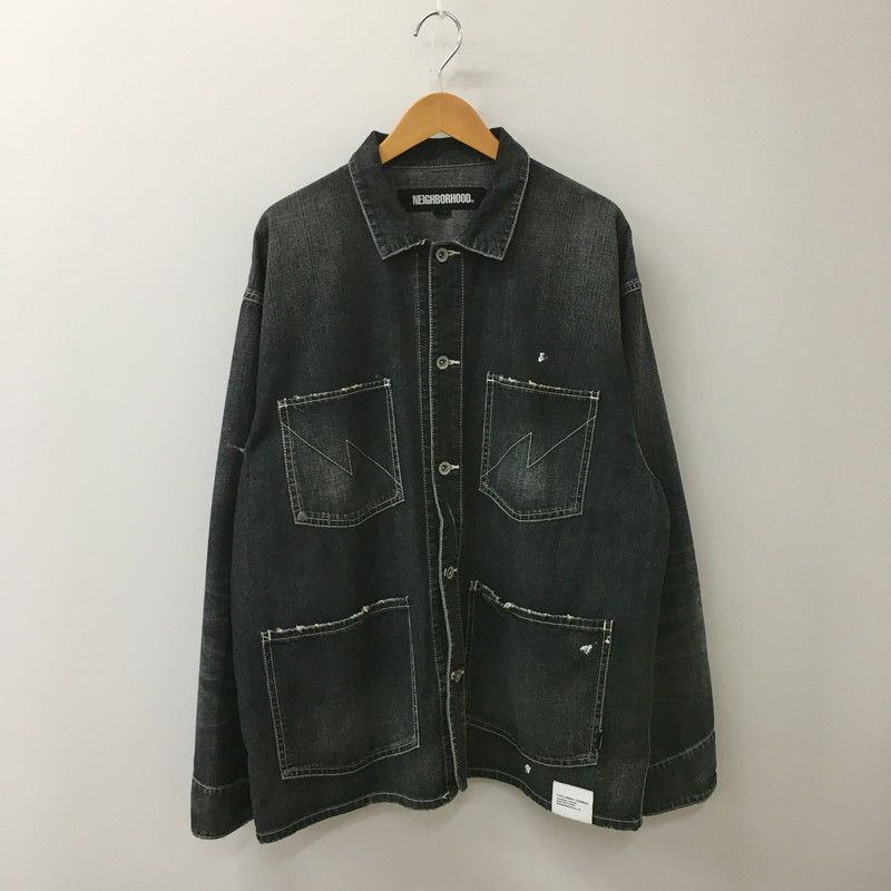 品 ネイバーフッド 24 AW WASHED JACKET 242 SPNH-JKM 02 ウォッシュド カバーオールジャケット ライトアウター 142-250329-kk-33-fuz