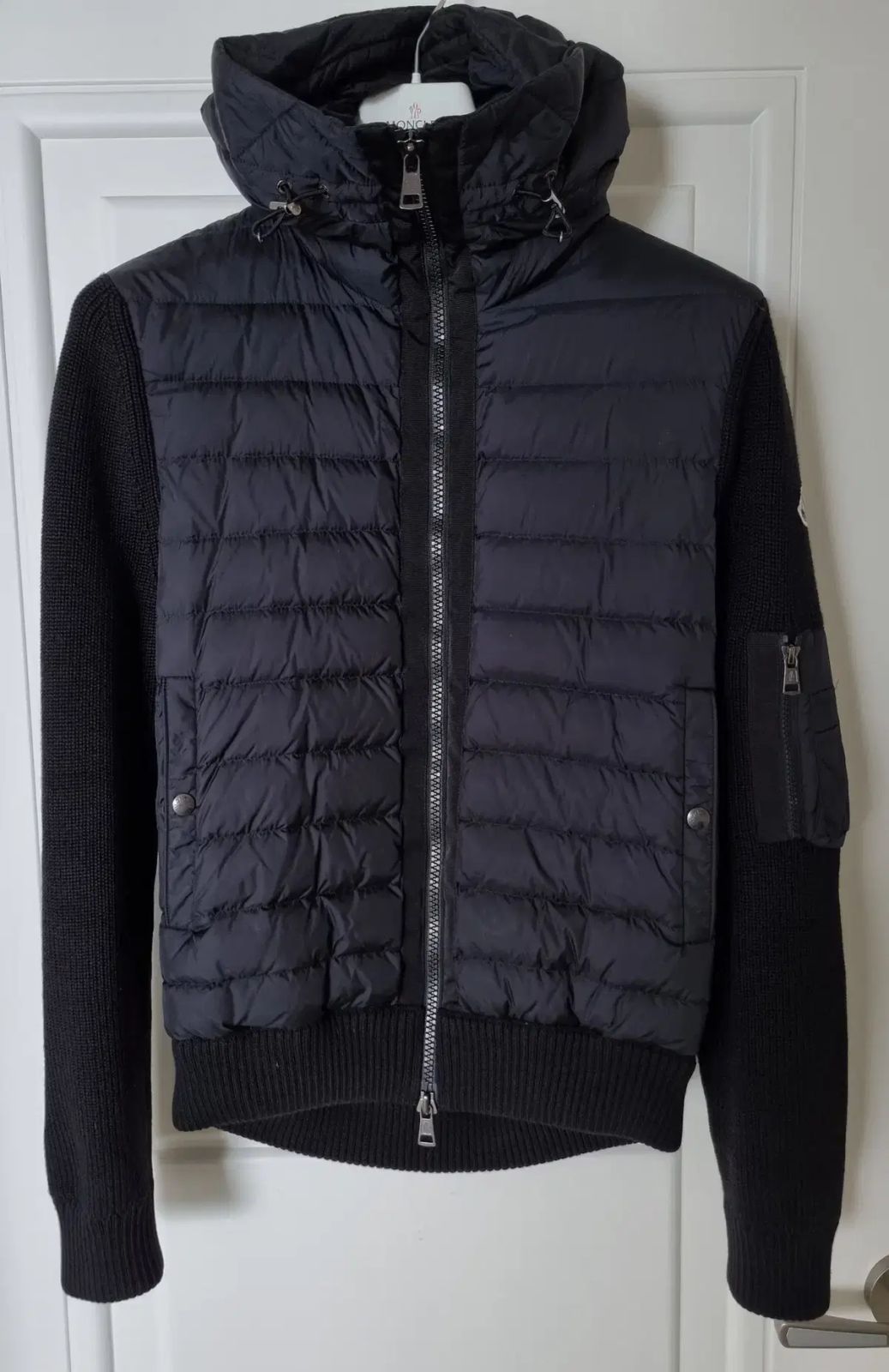 モンクレール ツリー トリコ フード ニットダウン ブラック Lサイズ