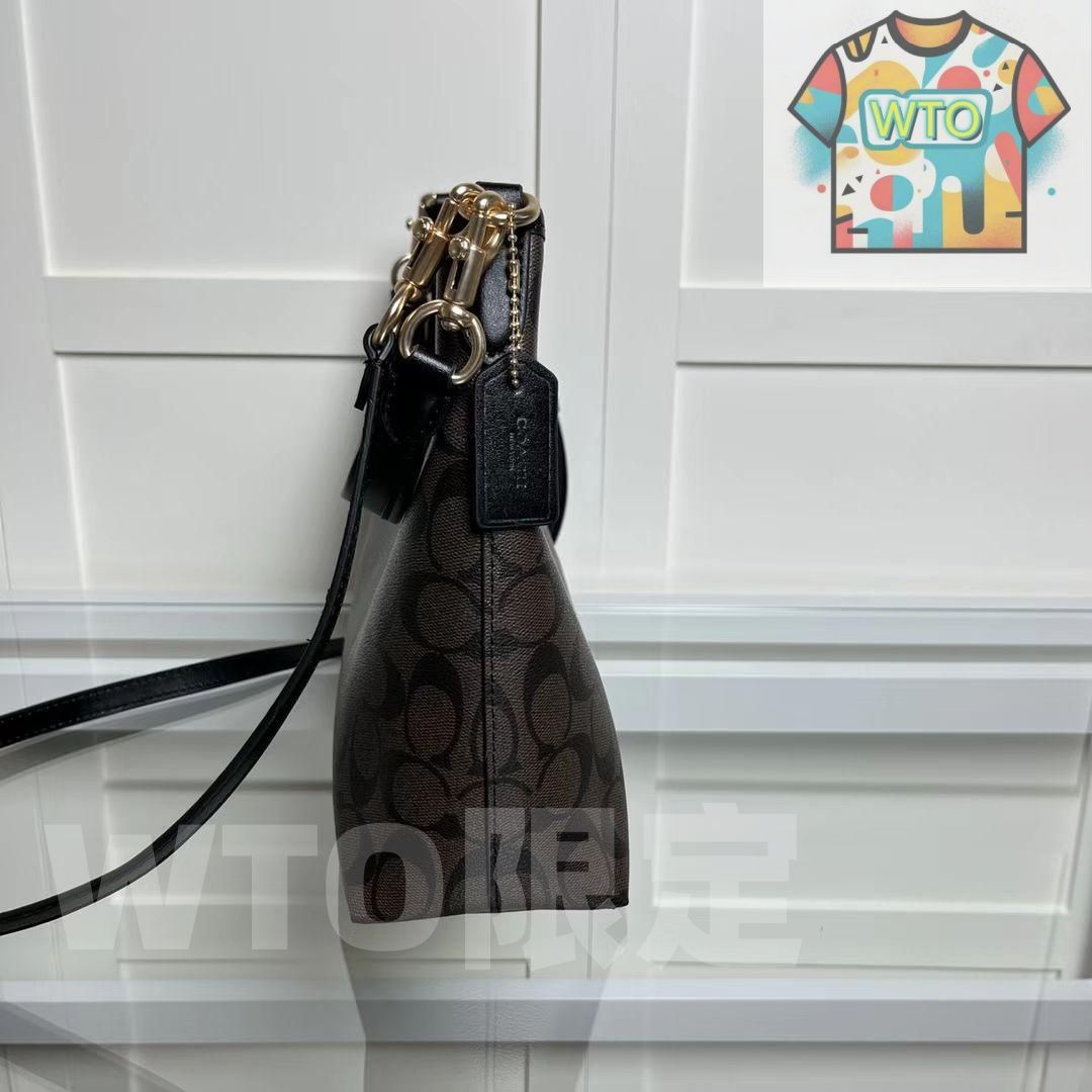  COACH コーチ ショルダーバック シグネチャー ダークブラウン-WTO輸入-KIJ 91 かごバッグ バッグ