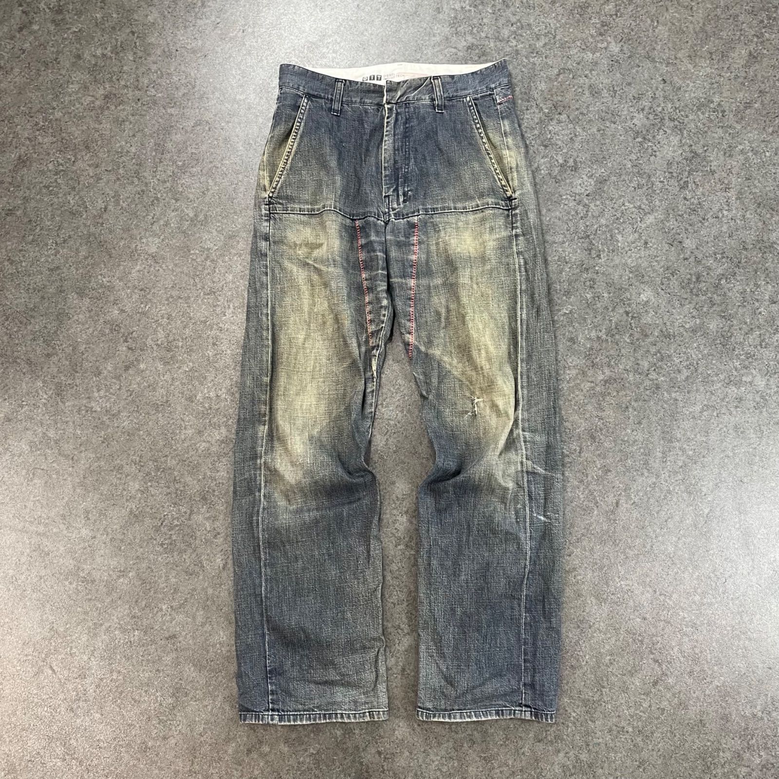 DIESEL INDIGO TECH Denim Pants Damage Jeans Used ディーゼル デニム 