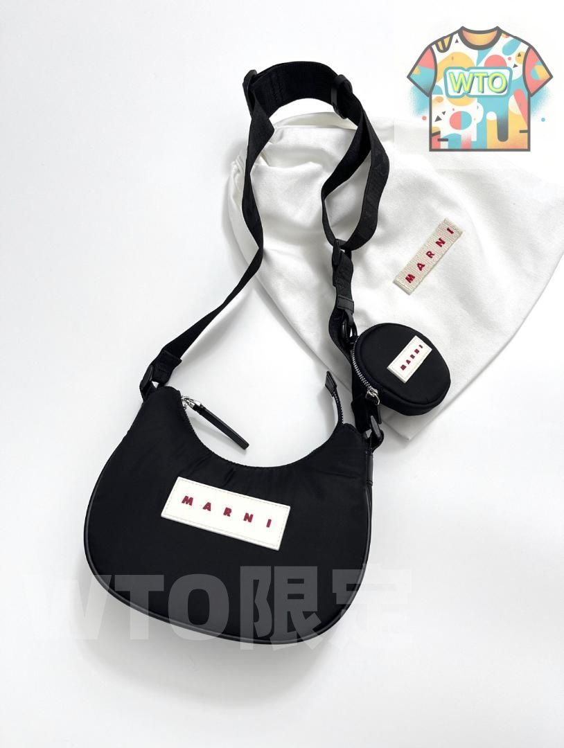 Marniマルニの黒ショルダーバッグ WTO輸入 IUD 14