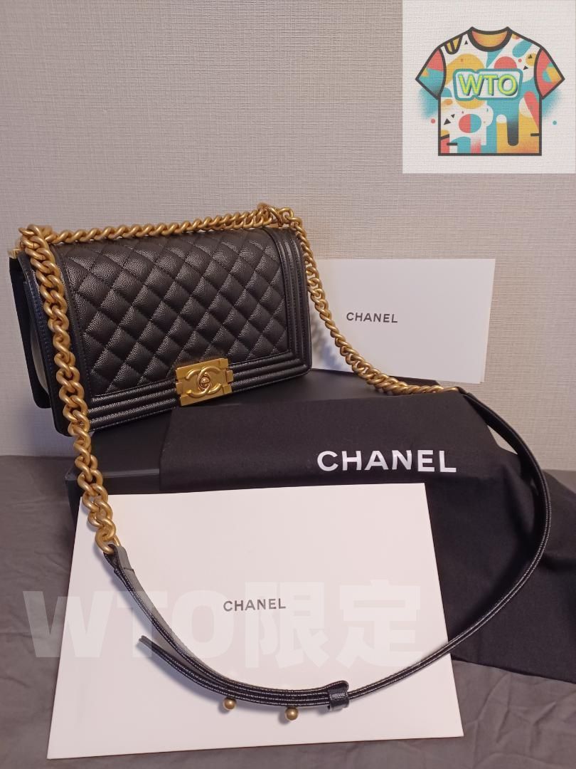 CHANELボーイシャネル キャビアスキン 黒 ショルダーバッグ-WTO輸入-EYE 46