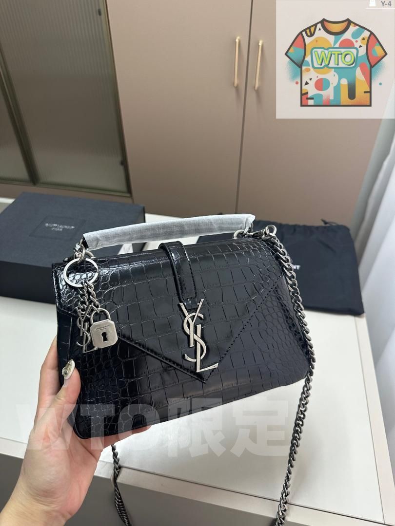 イブサンローラン カサンドラ ショルダーバッグ銀のバックル-WTO輸入-UMJ 57